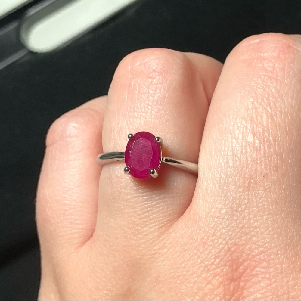 Natural Ruby Ring South African Ruby Ring Adjusta… - image 5